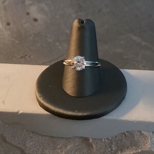 Silver Solitaire Ring